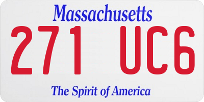 MA license plate 271UC6