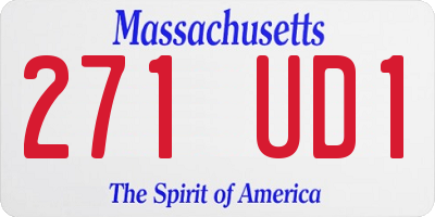MA license plate 271UD1