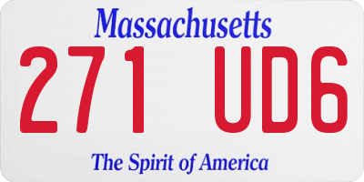 MA license plate 271UD6