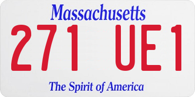 MA license plate 271UE1