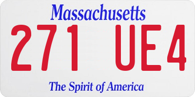MA license plate 271UE4