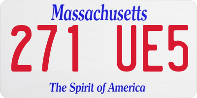 MA license plate 271UE5
