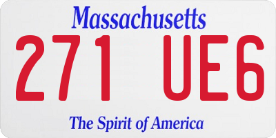 MA license plate 271UE6