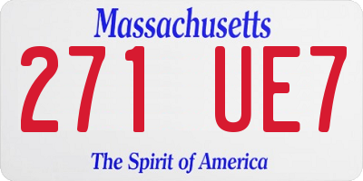 MA license plate 271UE7