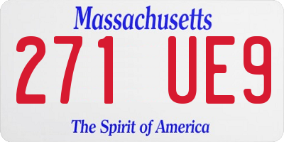 MA license plate 271UE9