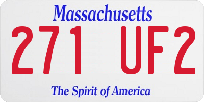 MA license plate 271UF2