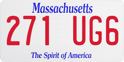 MA license plate 271UG6