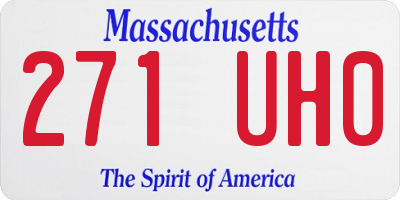 MA license plate 271UH0