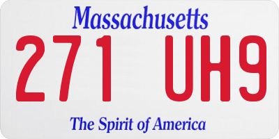 MA license plate 271UH9