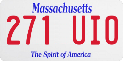 MA license plate 271UI0