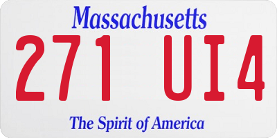 MA license plate 271UI4