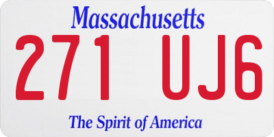 MA license plate 271UJ6