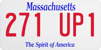 MA license plate 271UP1