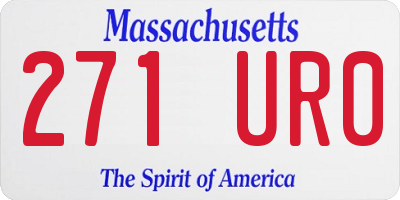 MA license plate 271UR0