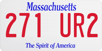 MA license plate 271UR2