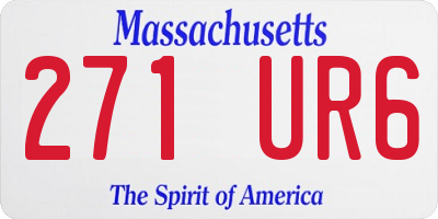 MA license plate 271UR6