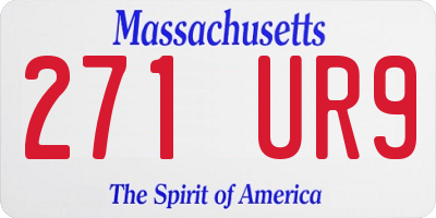 MA license plate 271UR9