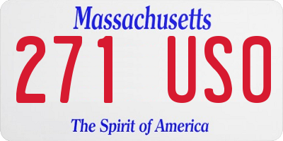 MA license plate 271US0