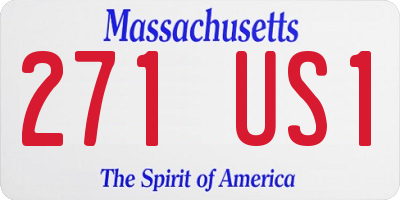 MA license plate 271US1