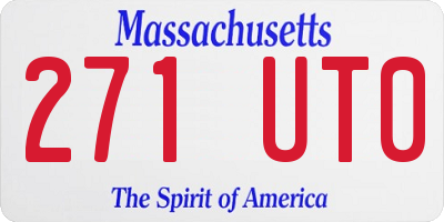 MA license plate 271UT0