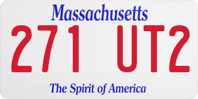 MA license plate 271UT2