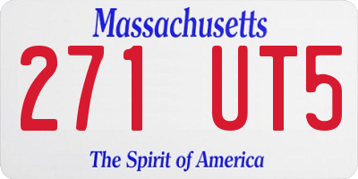 MA license plate 271UT5