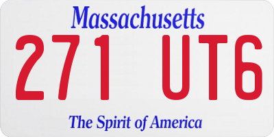 MA license plate 271UT6