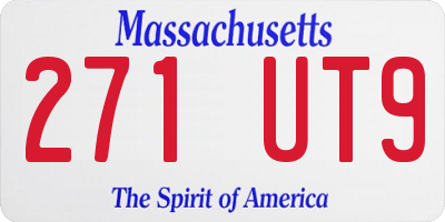 MA license plate 271UT9
