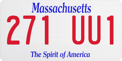 MA license plate 271UU1