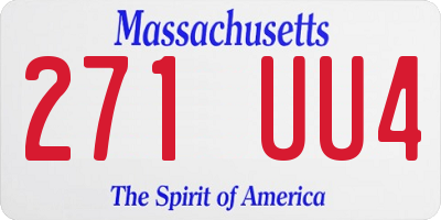 MA license plate 271UU4