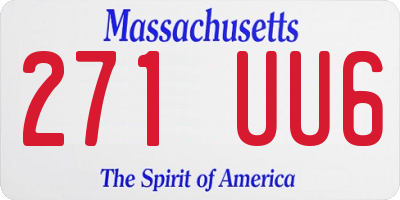 MA license plate 271UU6