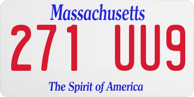 MA license plate 271UU9