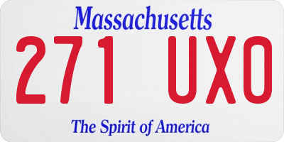 MA license plate 271UX0