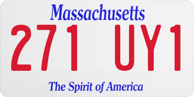 MA license plate 271UY1