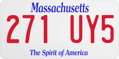MA license plate 271UY5