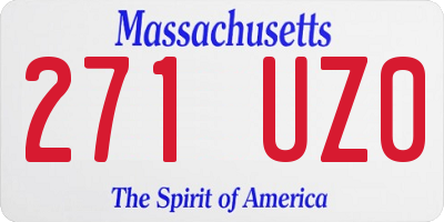 MA license plate 271UZ0