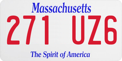 MA license plate 271UZ6