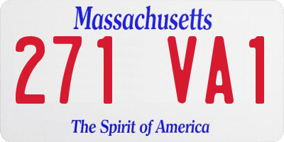 MA license plate 271VA1