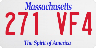 MA license plate 271VF4