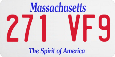 MA license plate 271VF9