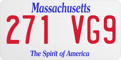 MA license plate 271VG9