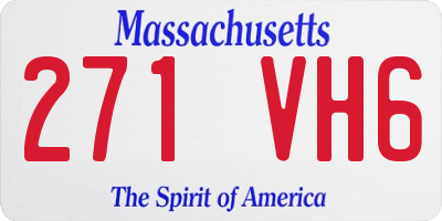 MA license plate 271VH6
