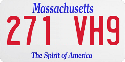MA license plate 271VH9