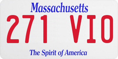 MA license plate 271VI0