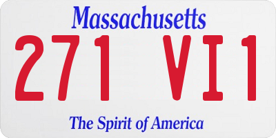 MA license plate 271VI1
