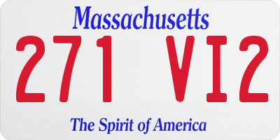 MA license plate 271VI2