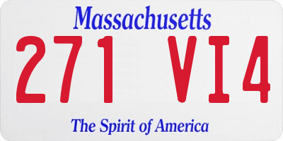 MA license plate 271VI4