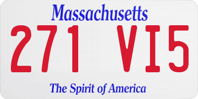 MA license plate 271VI5
