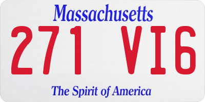 MA license plate 271VI6