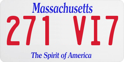 MA license plate 271VI7